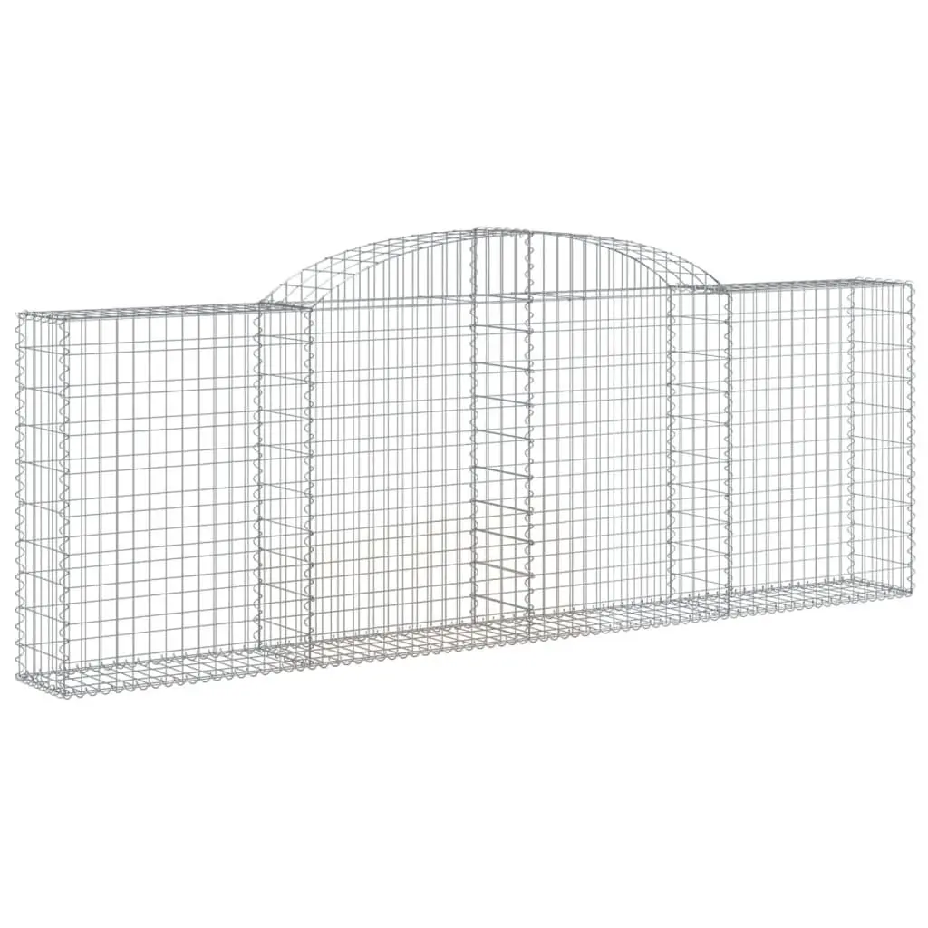 vidaXL Gabionkurv buet 300x30x100/120 cm galvanisert jern