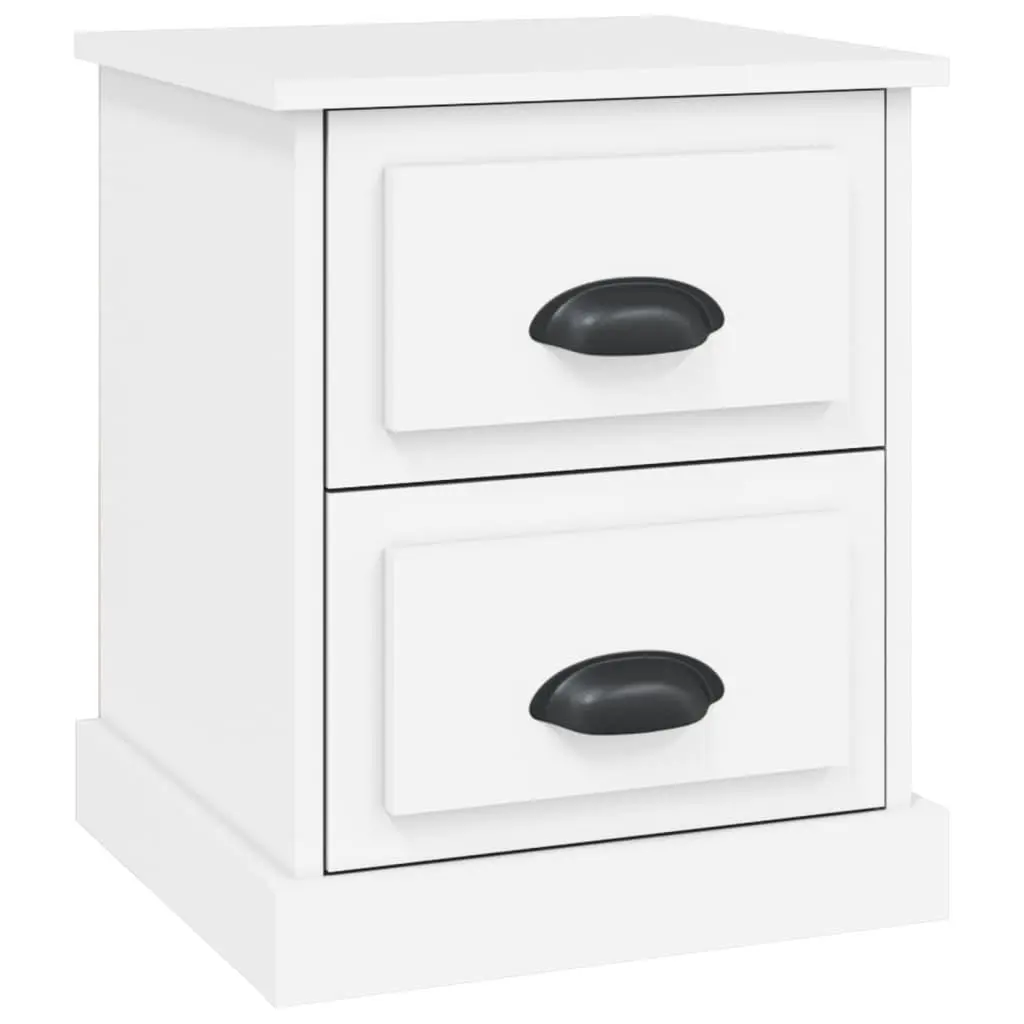 vidaXL Nattbord hvit 39x39x47,5 cm konstruert tre