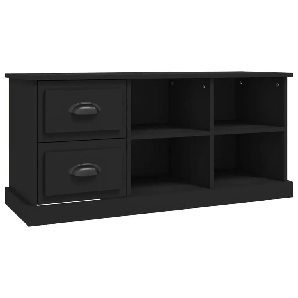 vidaXL TV-benk svart 102x35,5x47,5 cm konstruert tre