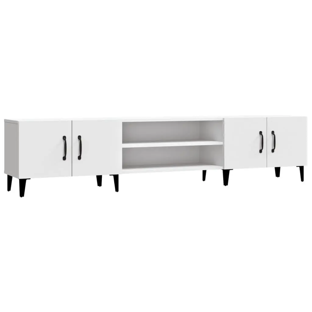 vidaXL TV-benk hvit 180x31,5x40 cm konstruert tre