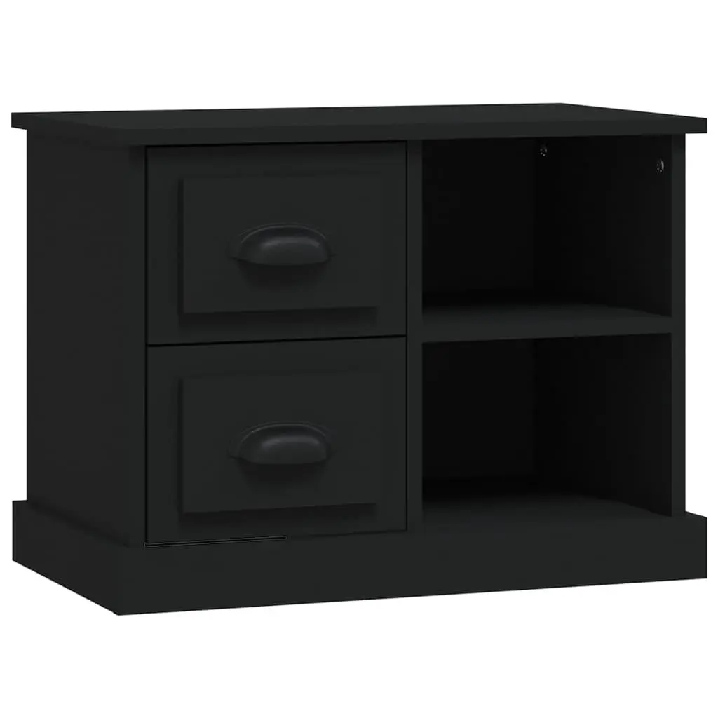 vidaXL Nattbord svart 60x35,5x45 cm