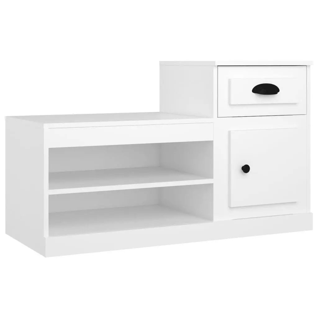 vidaXL Skoskap hvit 100x42x60 cm konstruert tre