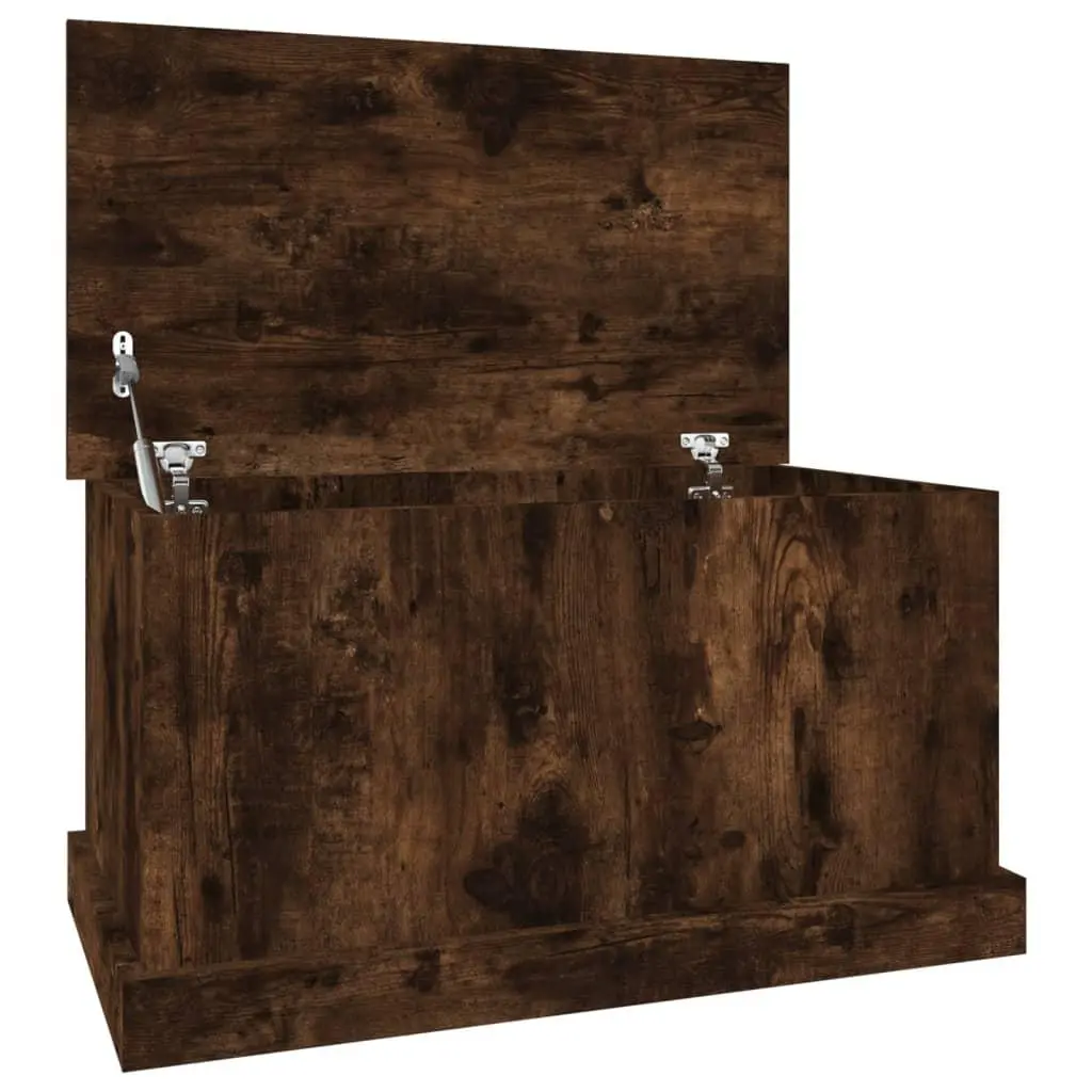 vidaXL Oppbevaringsboks røkt eik 70x40x38 cm konstruert tre