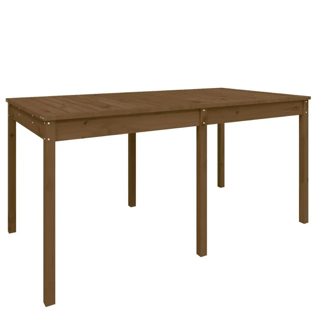 vidaXL Hagebord honningbrun 159,5x82,5x76 cm heltre furu