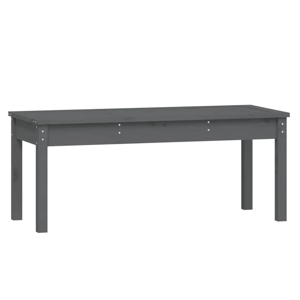 vidaXL Hagebenk grå 109x44x45 cm heltre furu
