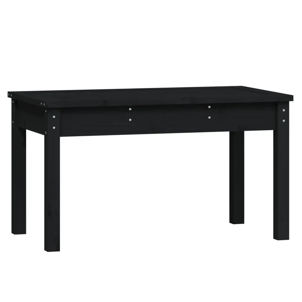 vidaXL Hagebenk svart 80x44x45 cm heltre furu