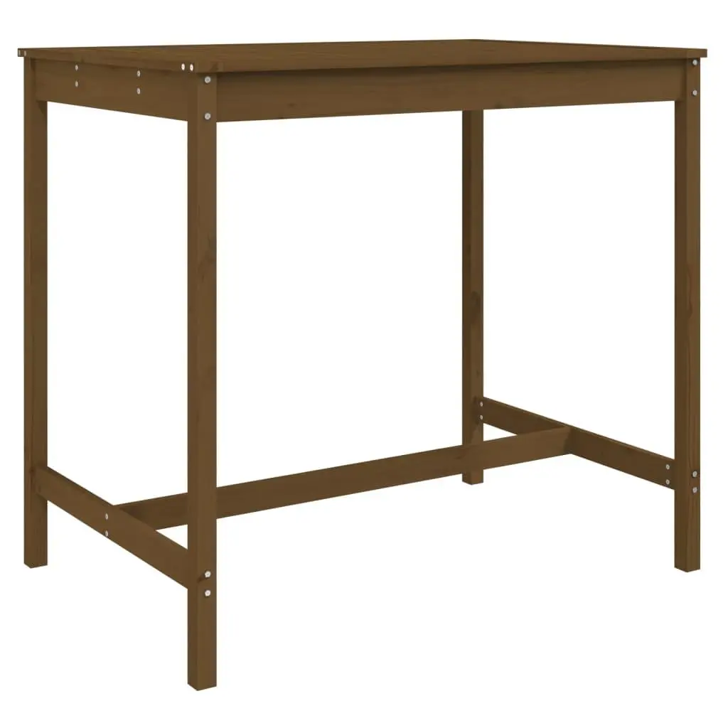 vidaXL Hagebord honningbrun 121x82,5x110 cm heltre furu