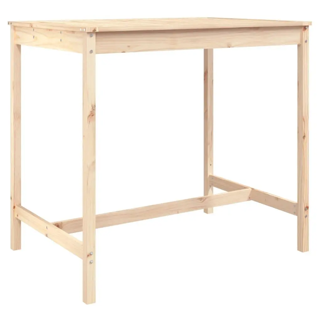 vidaXL Hagebord 121x82,5x110 cm heltre furu