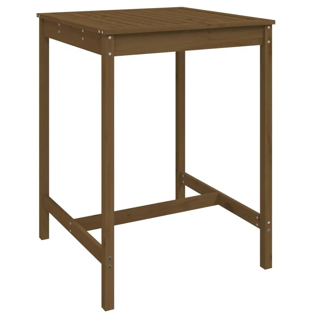 vidaXL Hagebord honningbrun 82,5x82,5x110 cm heltre furu