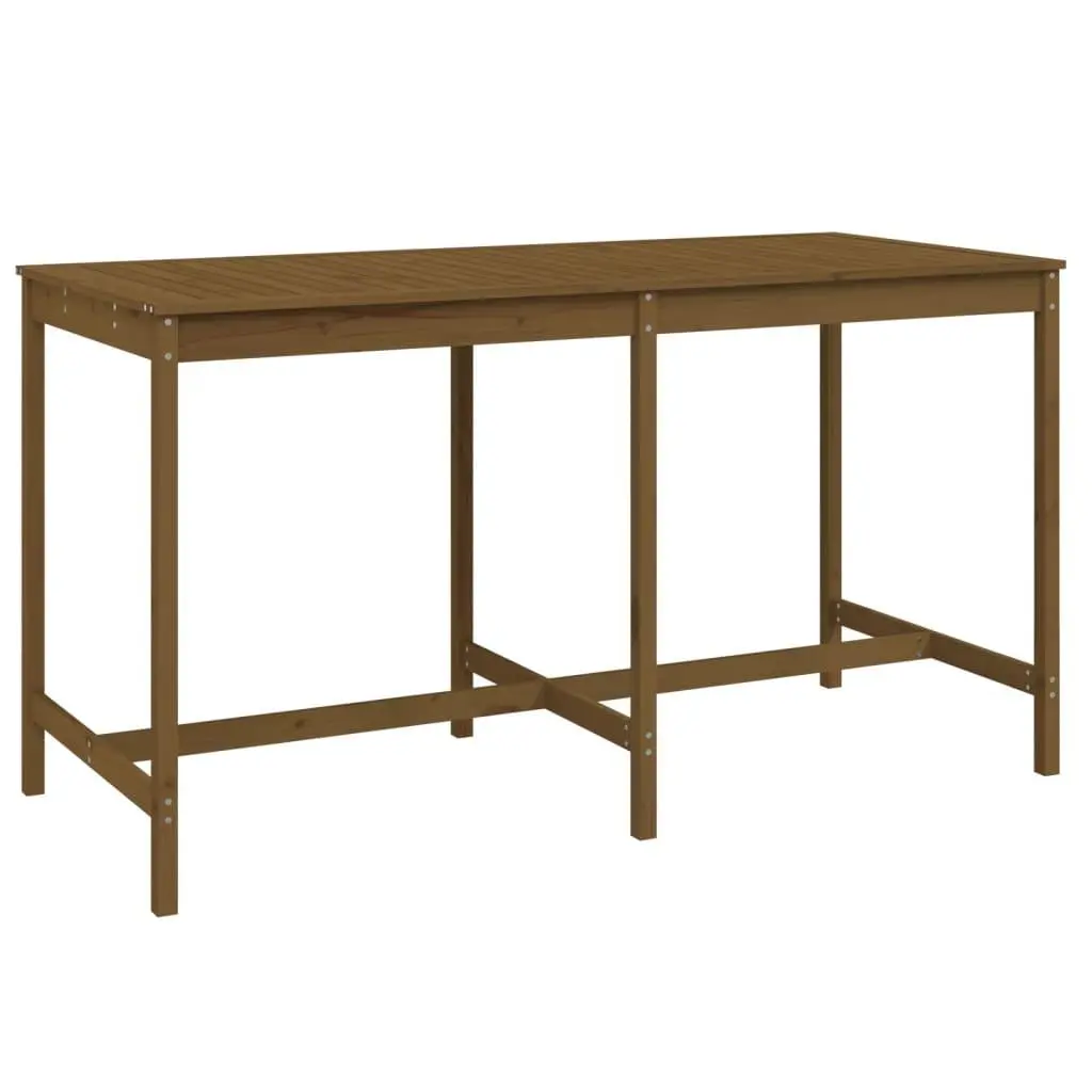 vidaXL Hagebord honningbrun 203,5x90x110 cm heltre furu