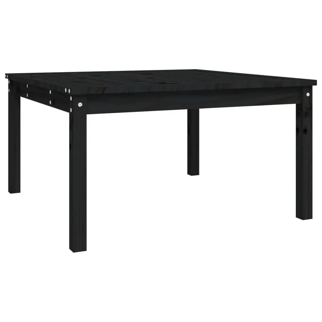 vidaXL Hagebord svart 82,5x82,5x45 cm heltre furu
