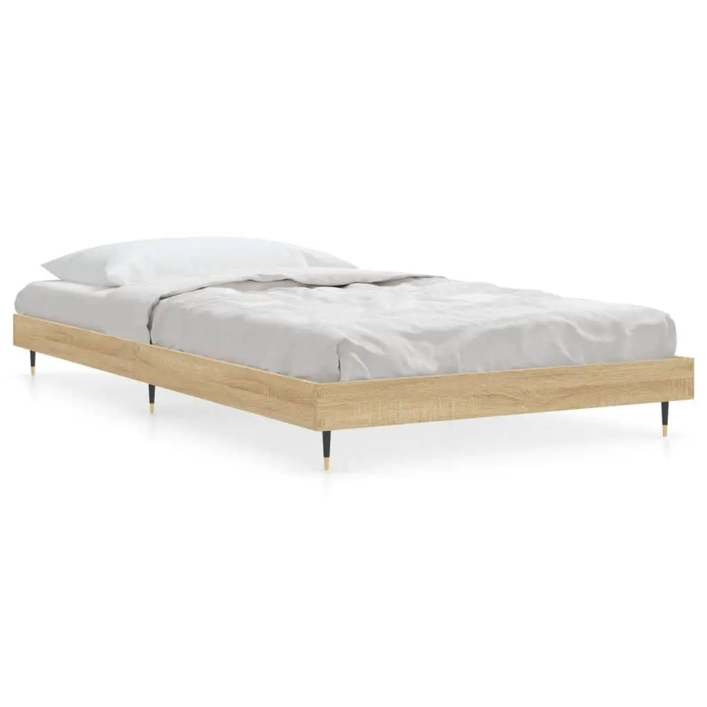 vidaXL Sengeramme sonoma eik 100x200 cm konstruert tre