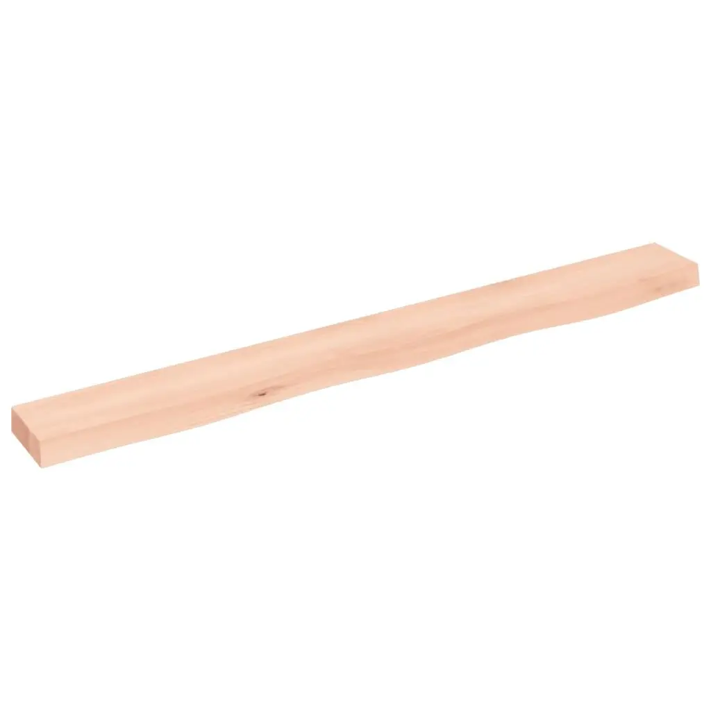 vidaXL Vegghylle 100x10x4 cm ubehandlet heltre eik