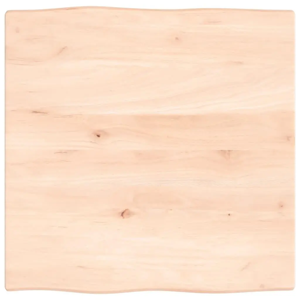 vidaXL Bordplate 60x60x2 cm ubehandlet heltre eik naturlig kant