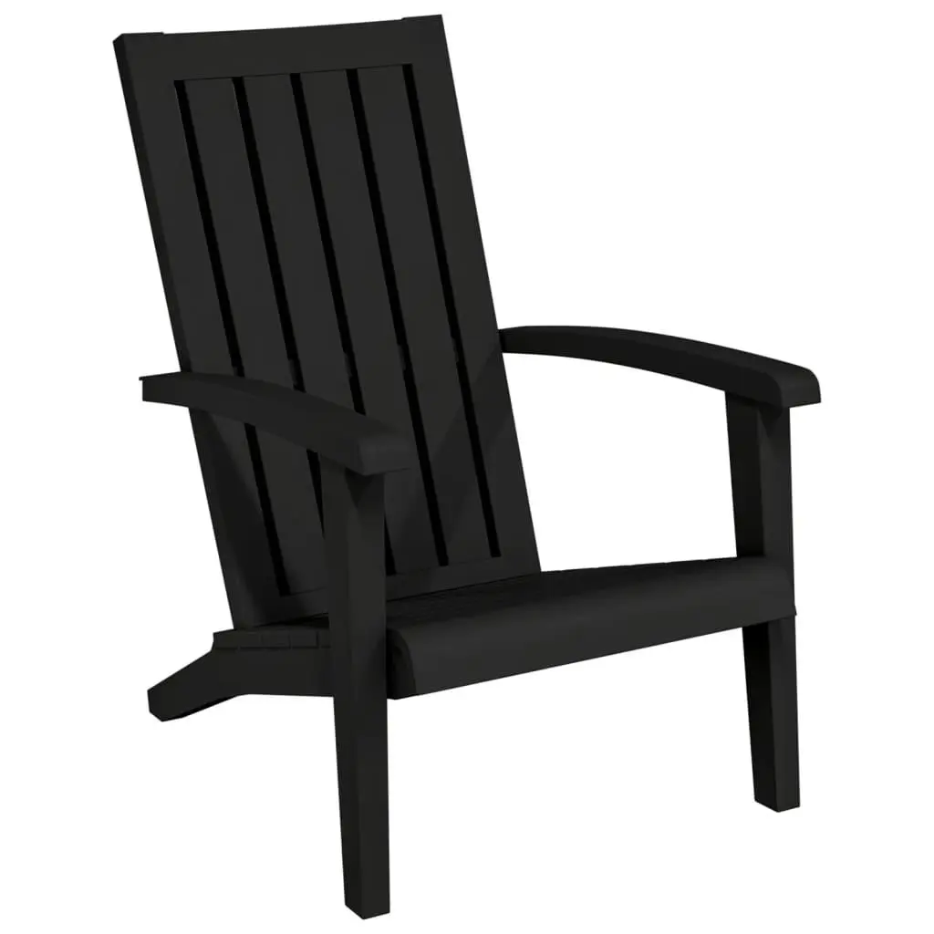 vidaXL Adirondack hagestol svart polypropylen