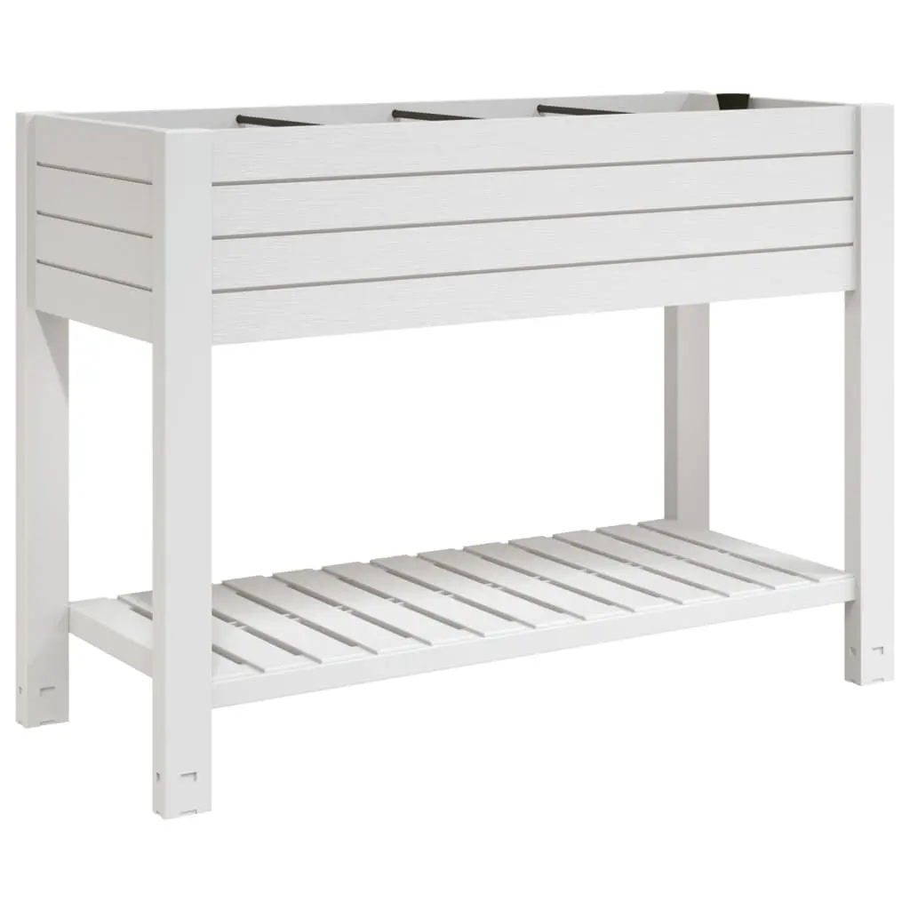 vidaXL Høybed hvit 110x45x79 cm polypropylen