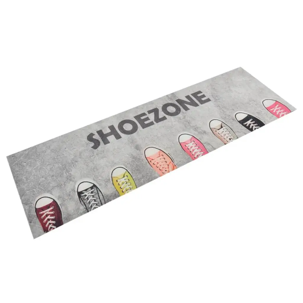 vidaXL Kjøkkenteppe vaskbar Shoezone 60x180 cm fløyel