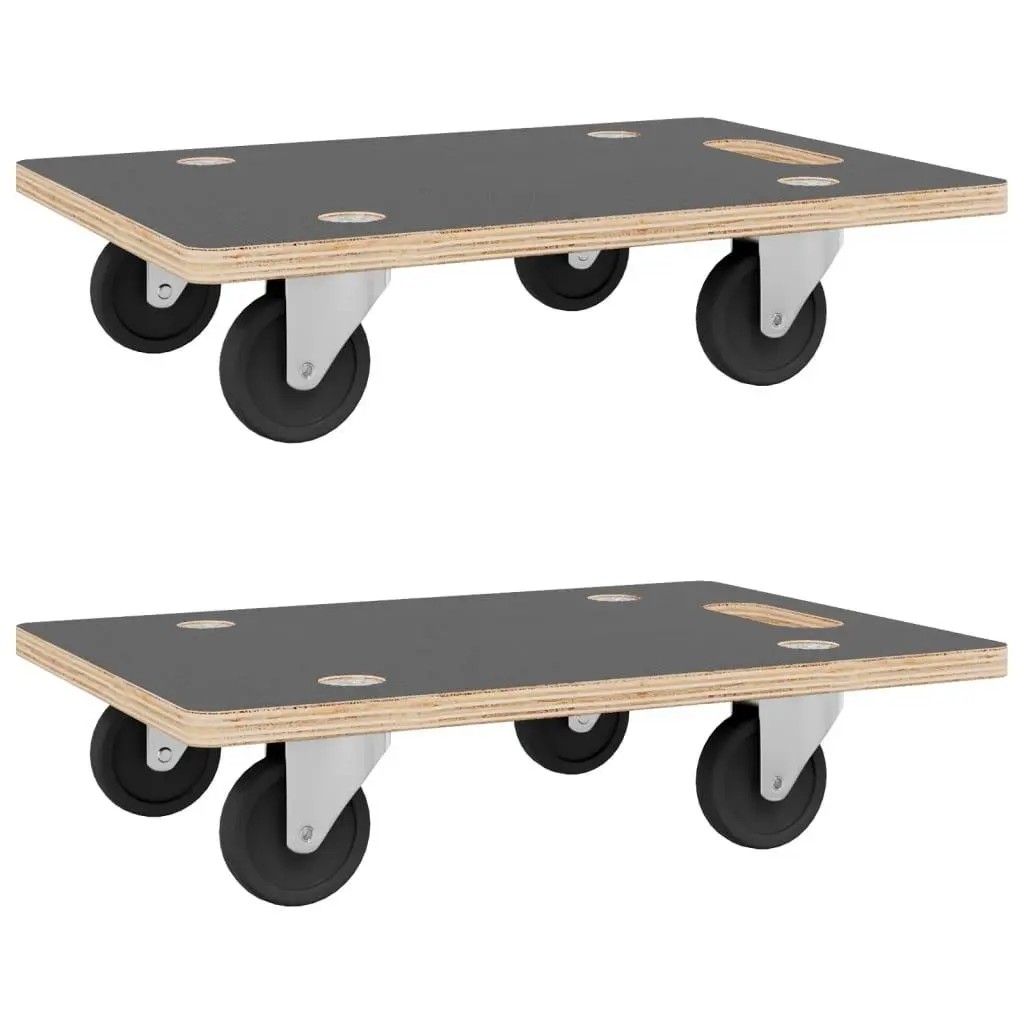 vidaXL Transporttraller 2 stk rektangulær 80x55x11,5 cm 250 kg