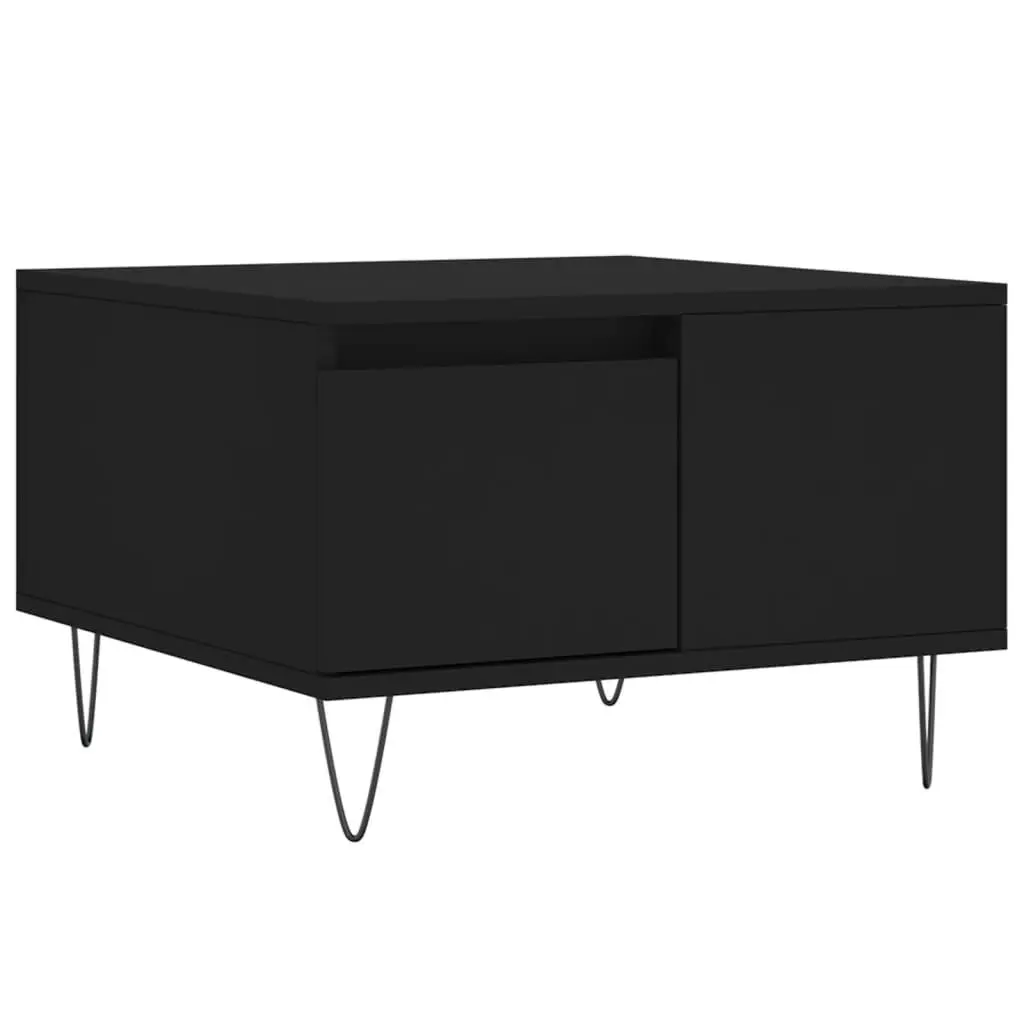 vidaXL Salongbord svart 55x55x36,5 cm konstruert tre
