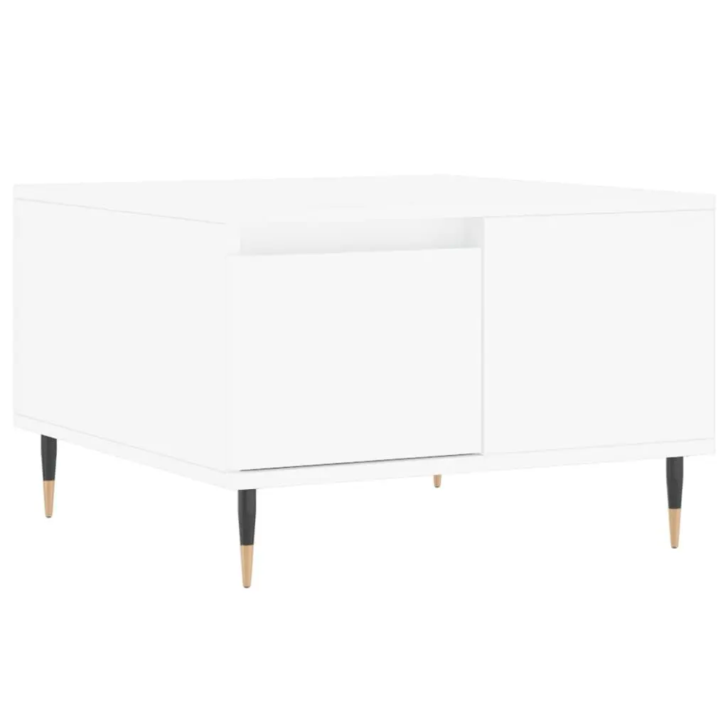 vidaXL Salongbord hvit 55x55x36,5 cm konstruert tre