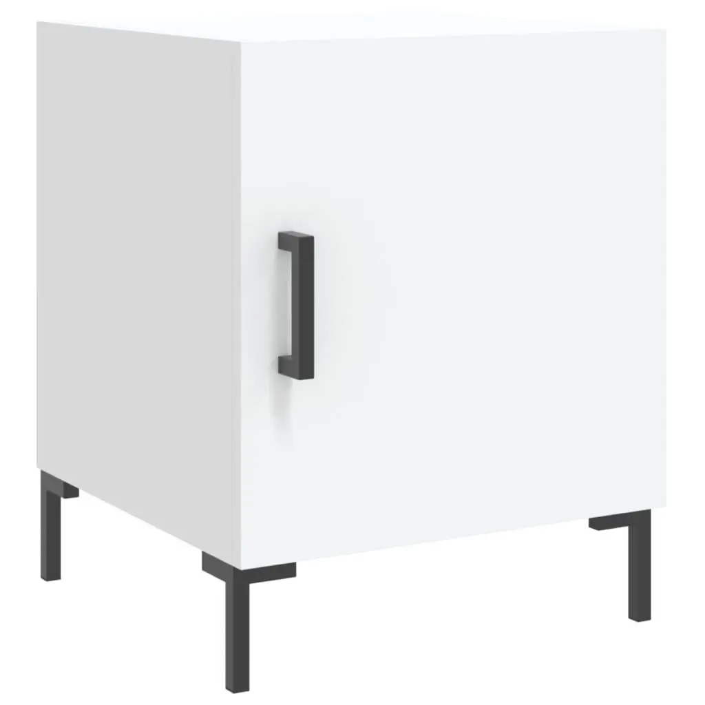 vidaXL Nattbord hvit 40x40x50 cm konstruert tre