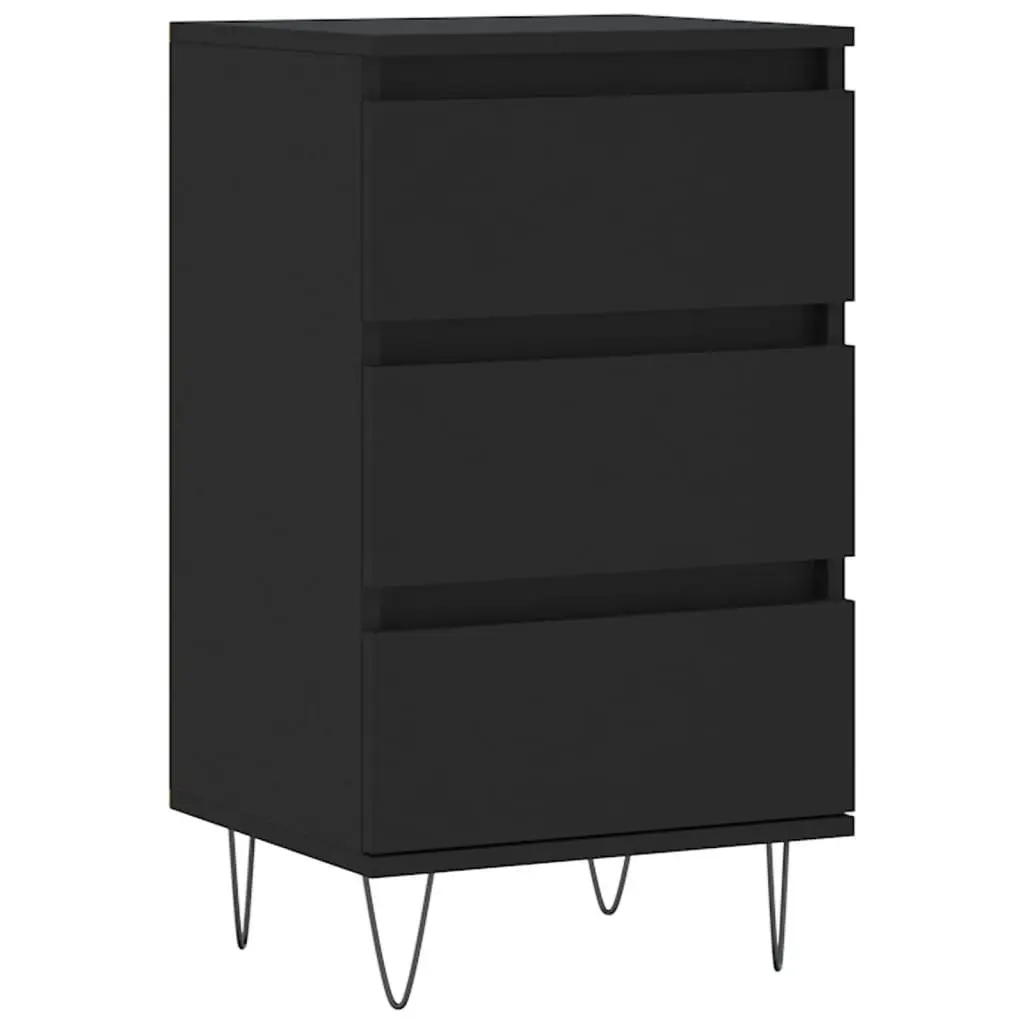 vidaXL Skjenk svart 40x35x70 cm konstruert tre