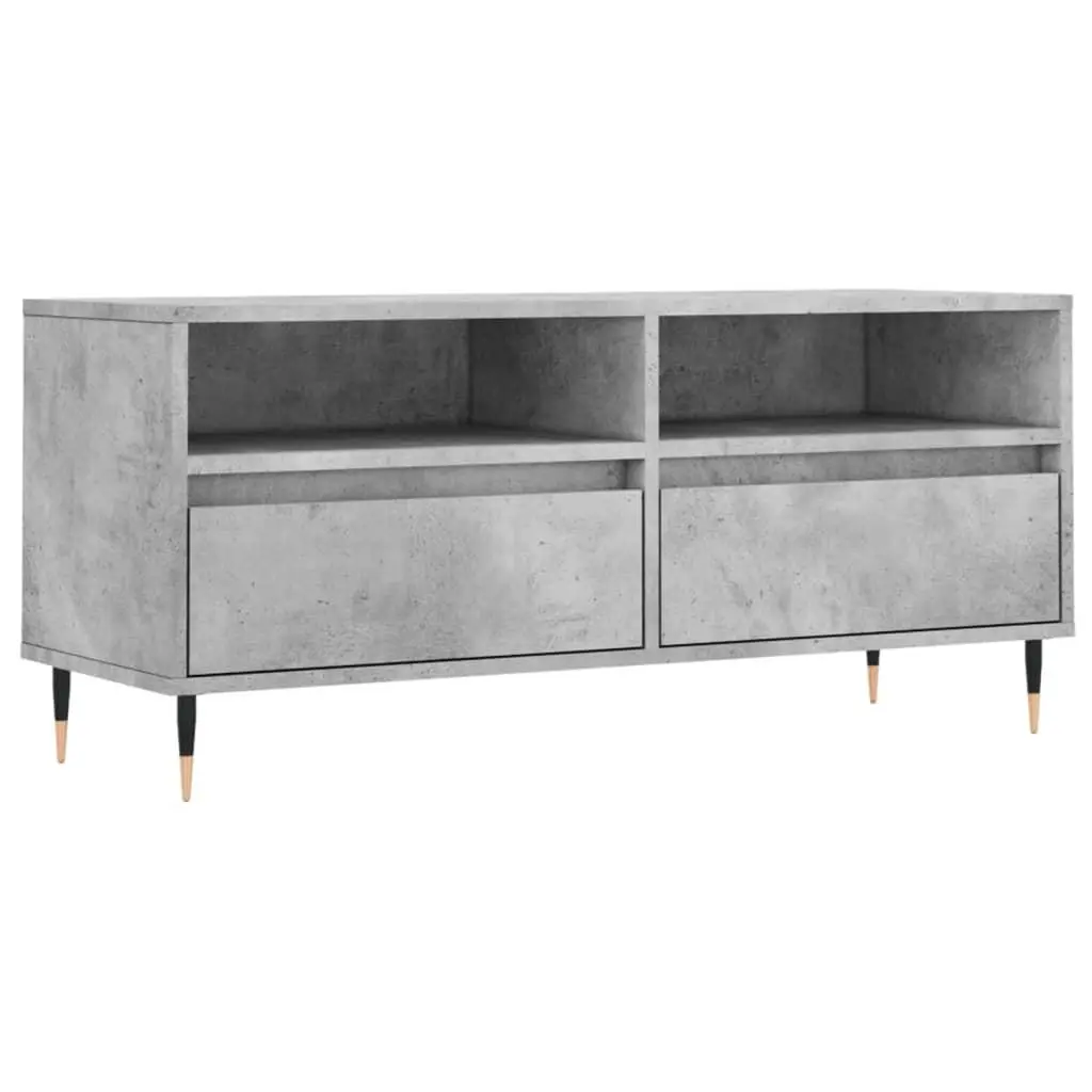 vidaXL TV-benk betonggrå 100x34,5x44,5 cm konstruert tre