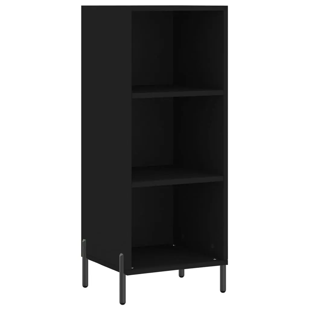 vidaXL Skjenk svart 34,5x32,5x90 cm konstruert tre