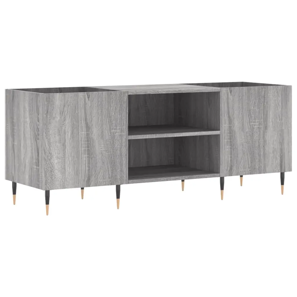 vidaXL Hifi-benk grå sonoma 121x38x48 cm konstruert tre