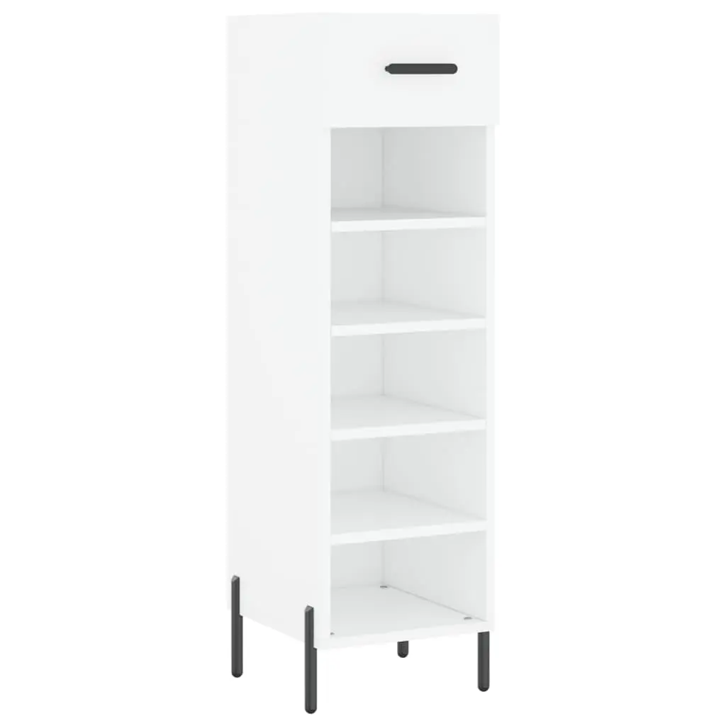 vidaXL Skohylle hvit 30x35x105 cm konstruert tre