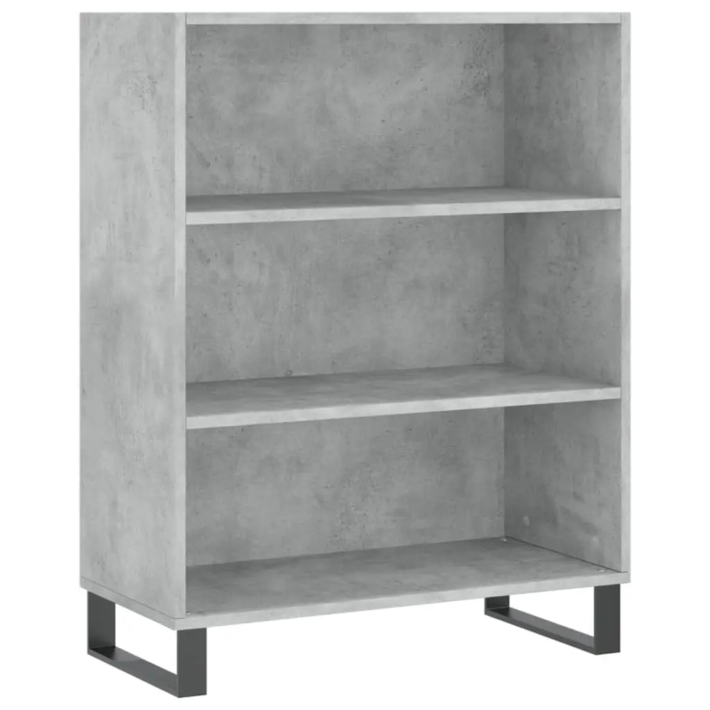 vidaXL Hylle betonggrå 69,5x32,5x90 cm konstruert tre