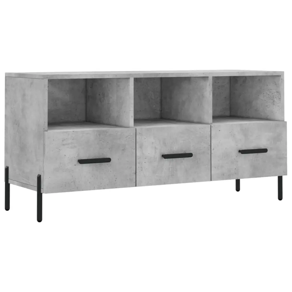 vidaXL TV-benk betonggrå 120x35x48 cm konstruert tre