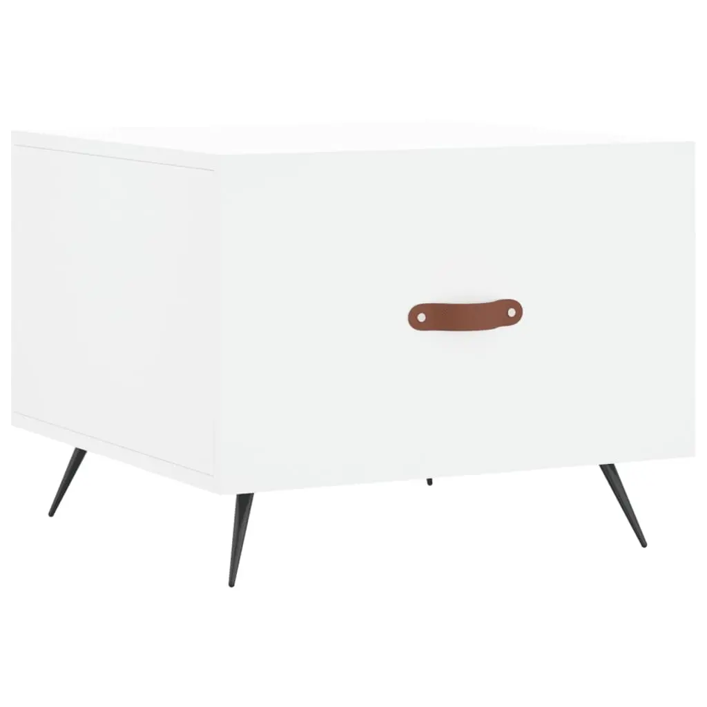 vidaXL Salongbord hvit 50x50x40 cm konstruert tre