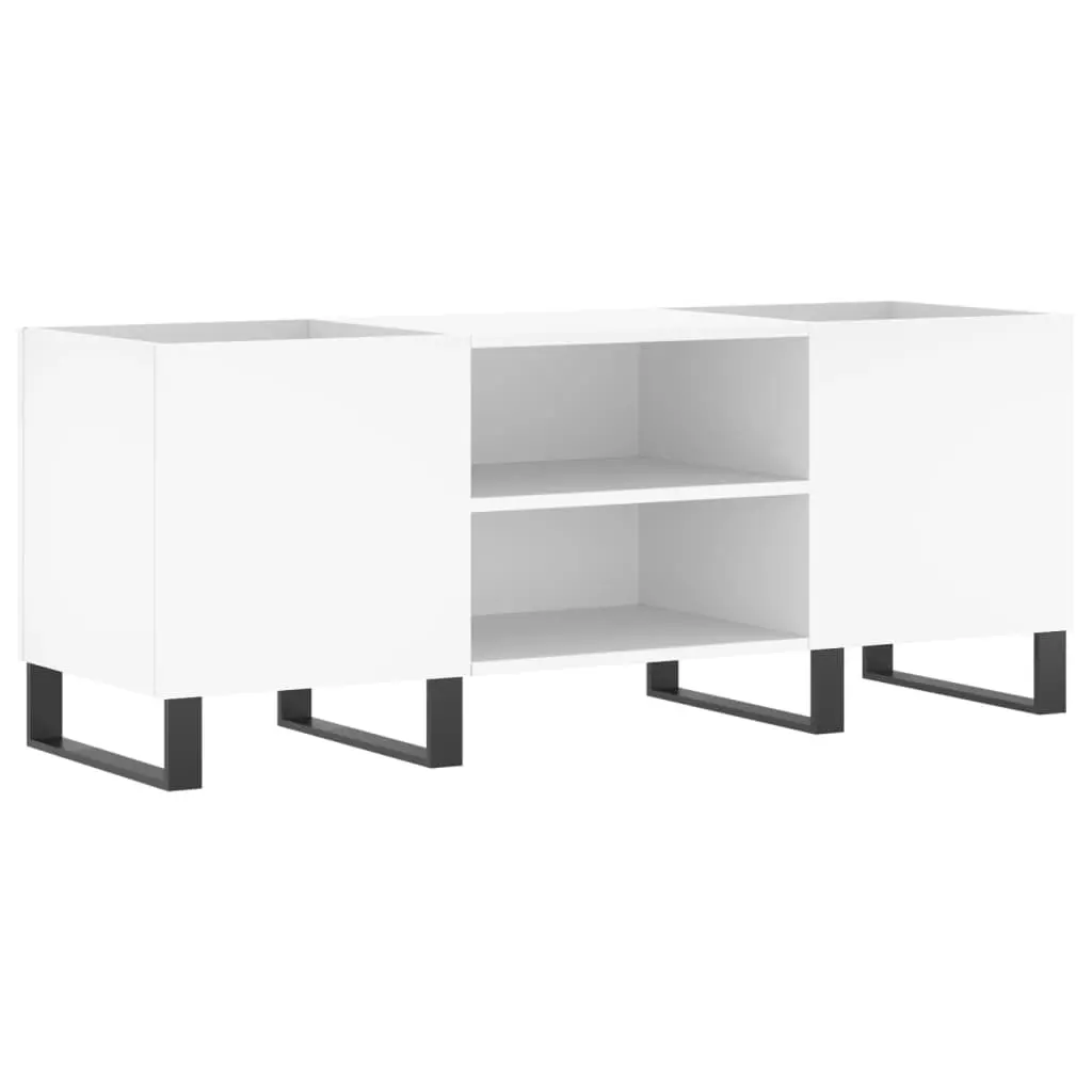 vidaXL Hifi-benk hvit 121x38x48 cm konstruert tre