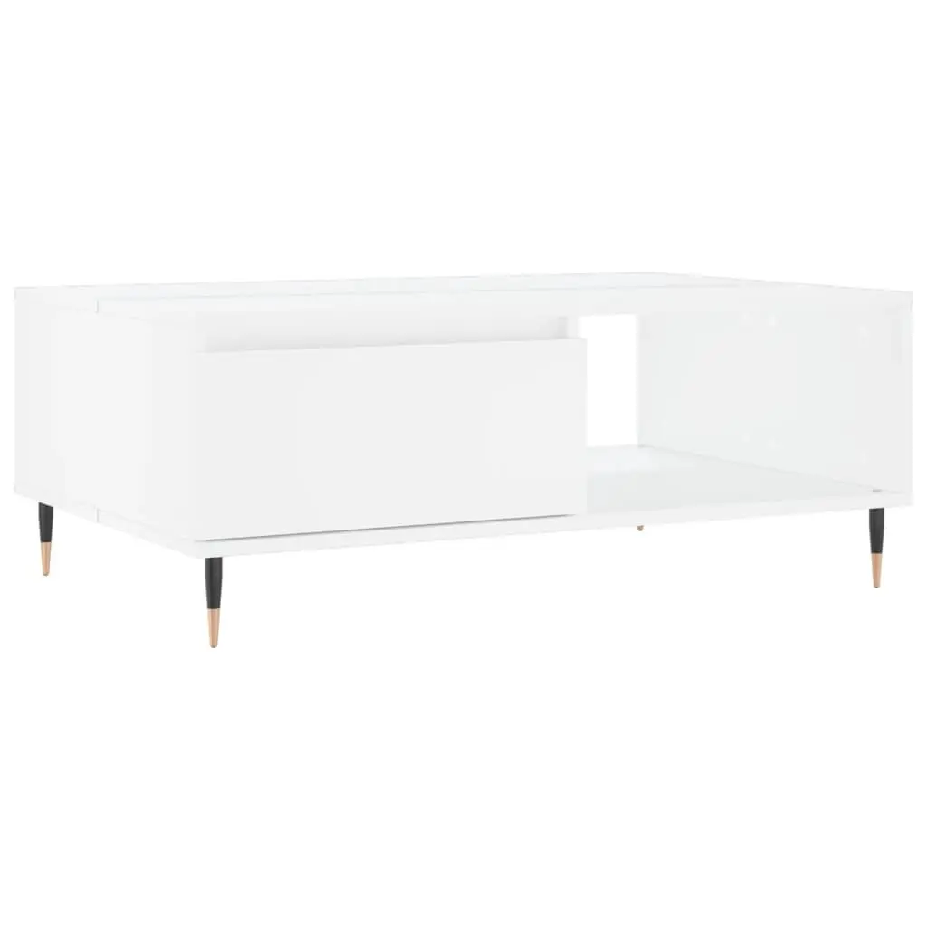 vidaXL Salongbord hvit 90x60x35 cm konstruert tre