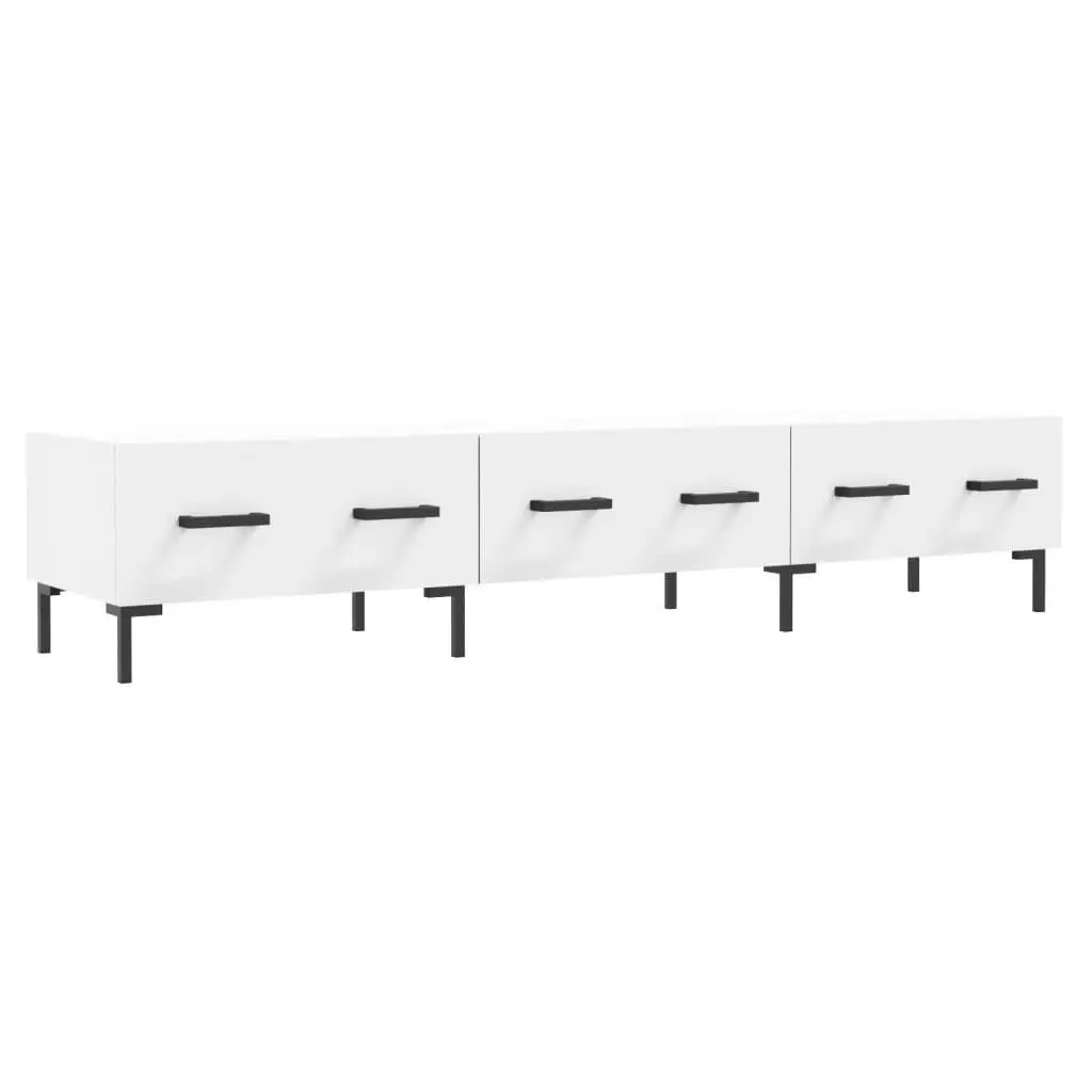 vidaXL TV-benk hvit 150x36x30 cm konstruert tre