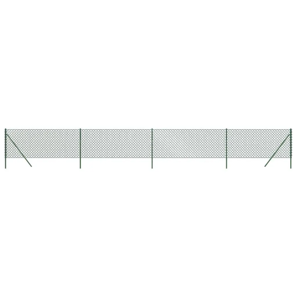 vidaXL Kjedegjerde grønn 1,1x10 m