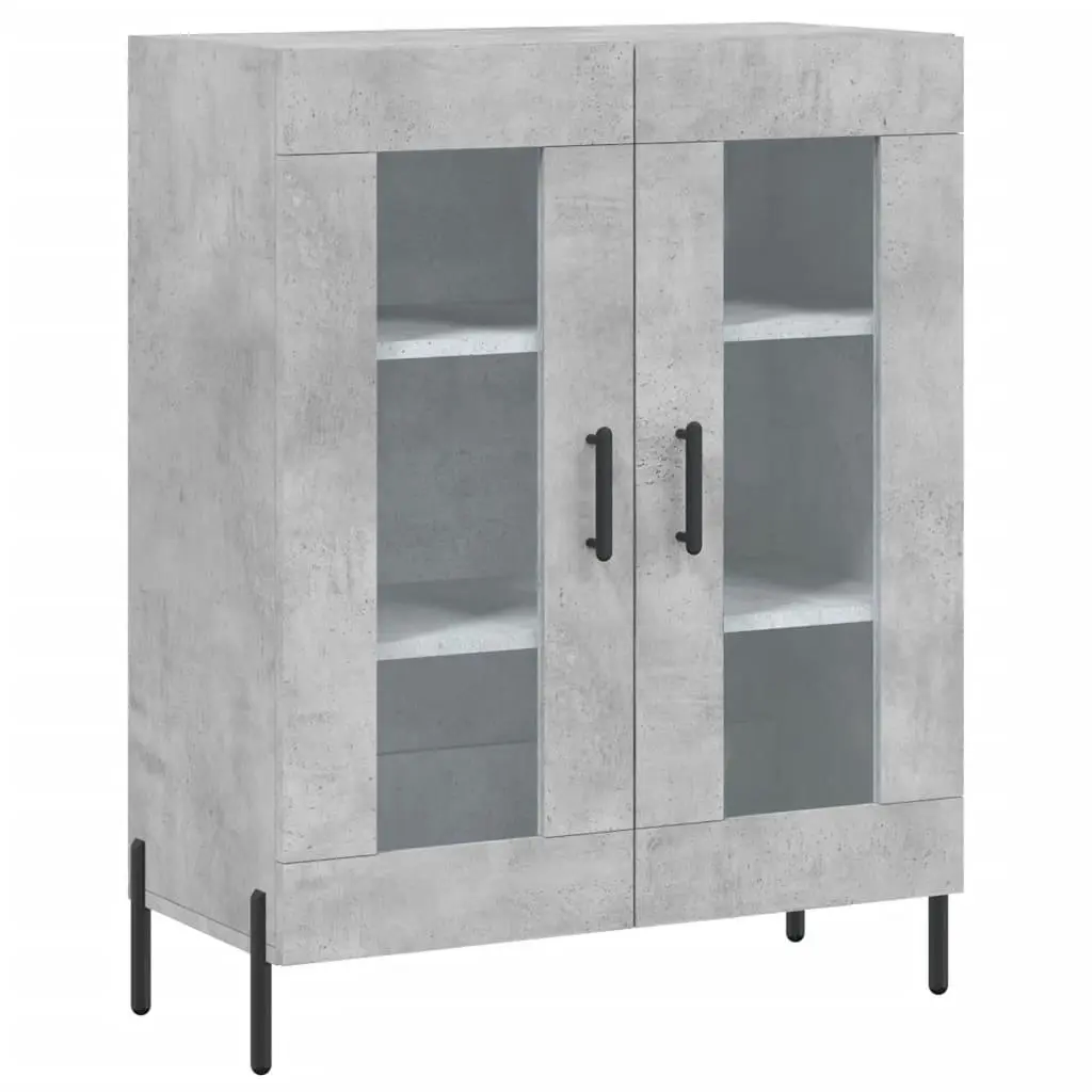 vidaXL Skjenk betonggrå 69,5x34x90 cm konstruert tre