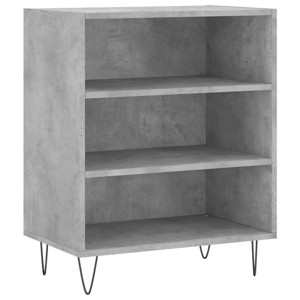 vidaXL Skjenk betonggrå 57x35x70 cm konstruert tre