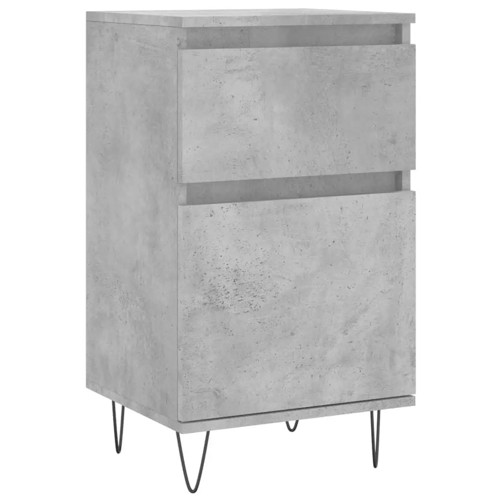 vidaXL Skjenk betonggrå 40x35x70 cm konstruert tre