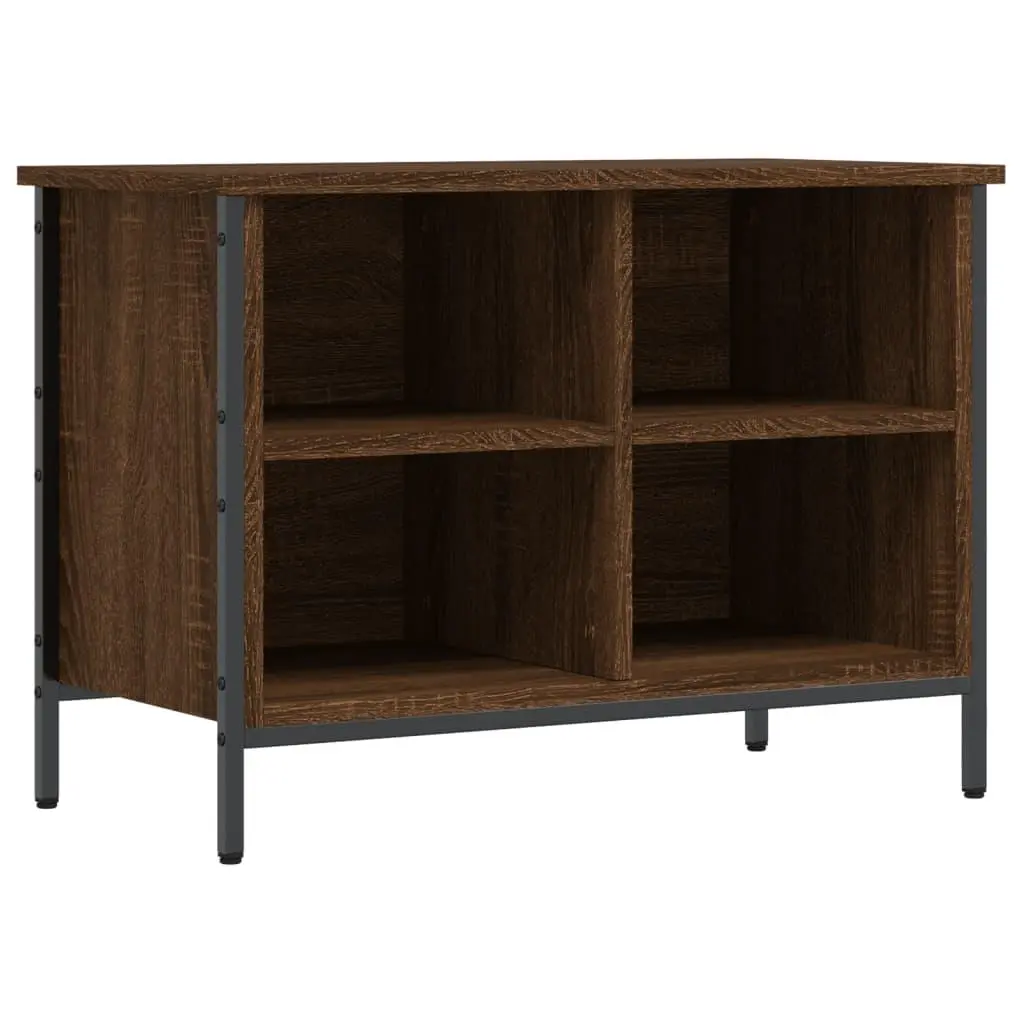 vidaXL Skohylle brun eik 69x35x50 cm konstruert tre
