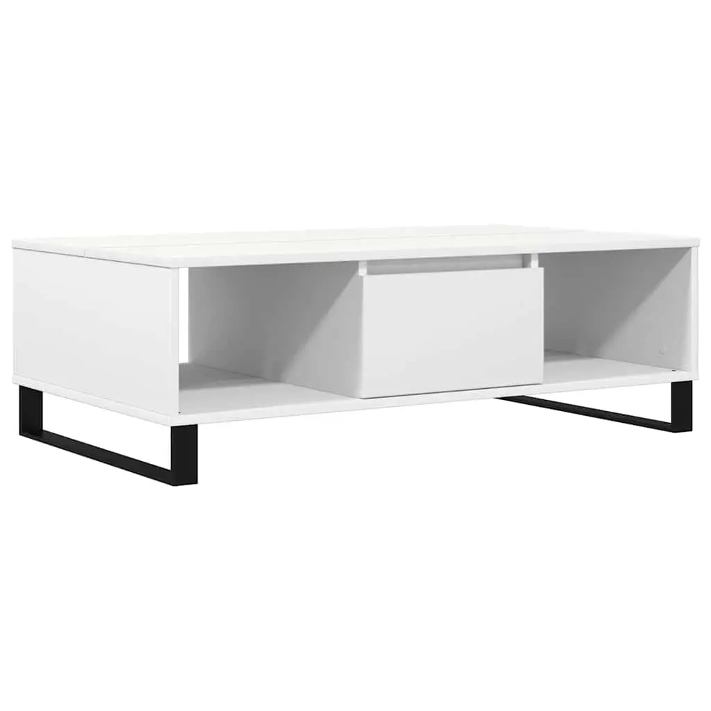 vidaXL Salongbord hvit 104x60x35 cm konstruert tre