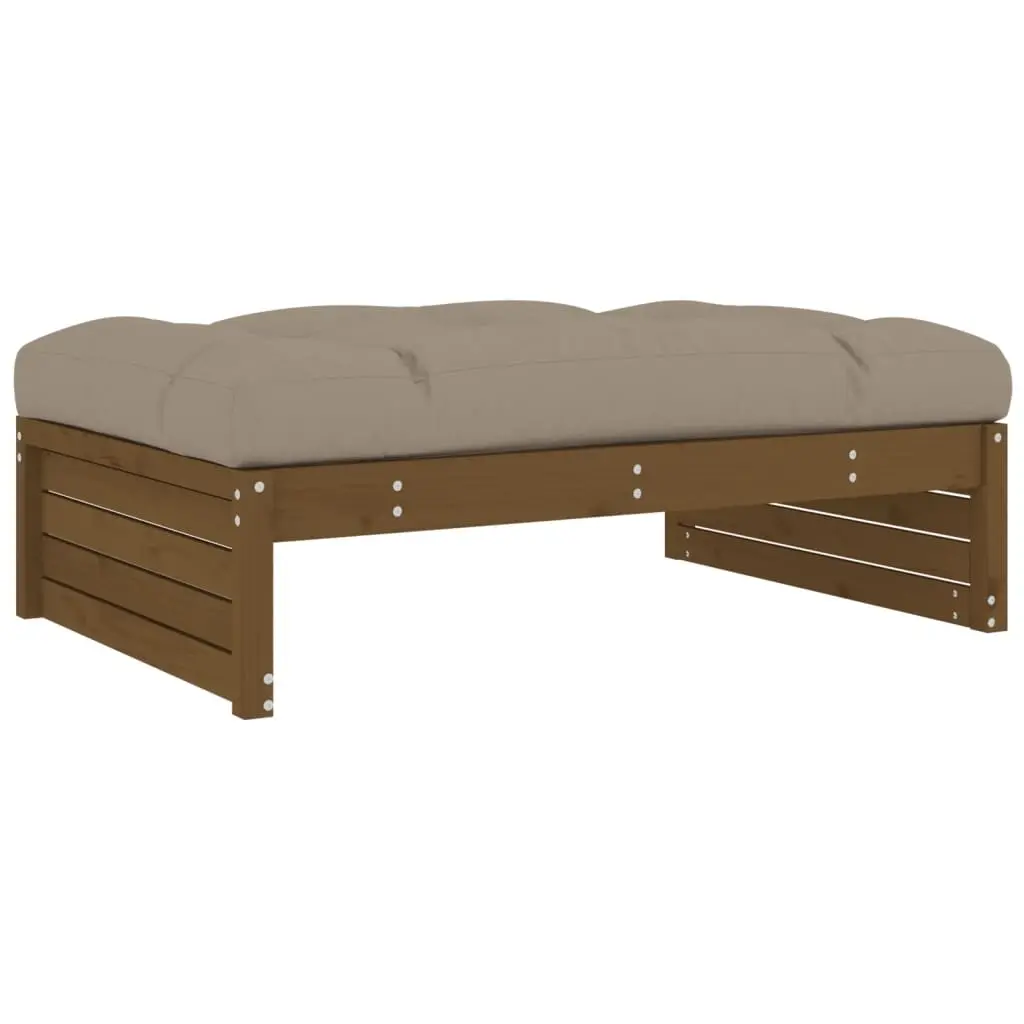 vidaXL Hagefotskammel honningbrun 120x80 cm heltre furu