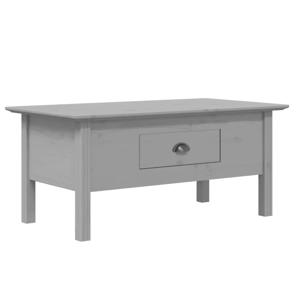 vidaXL Salongbord BODO grå 100x55x46 cm heltre furu