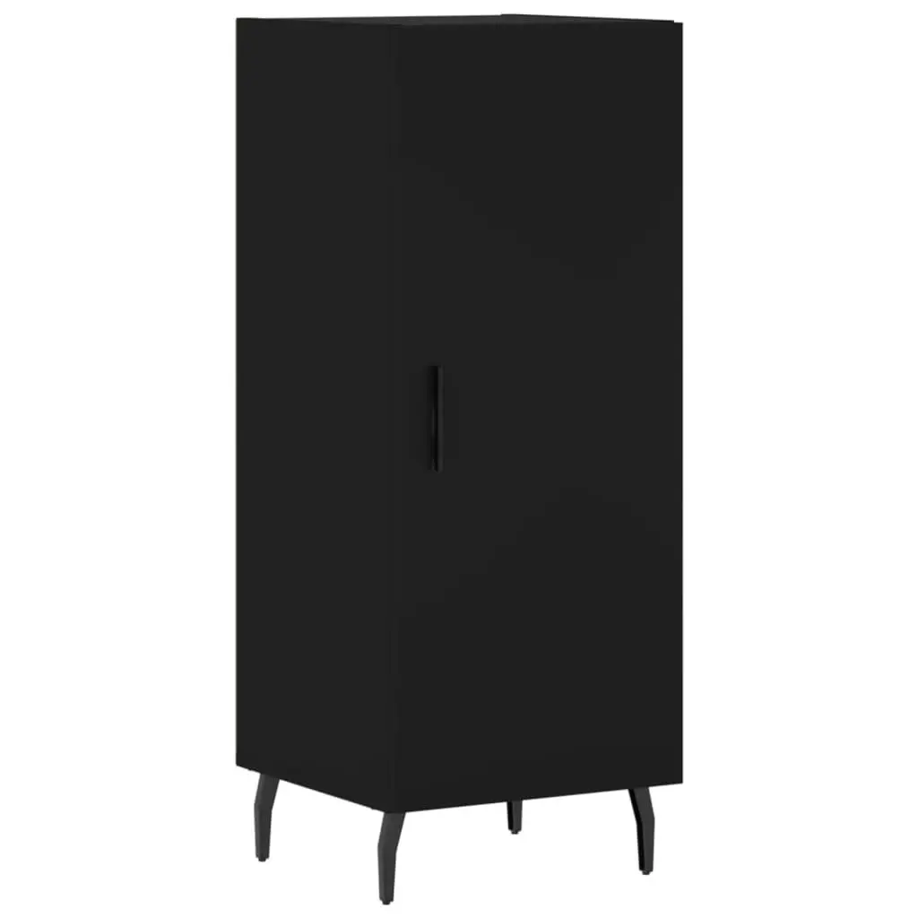 vidaXL Skjenk svart 34,5x34x90 cm konstruert tre