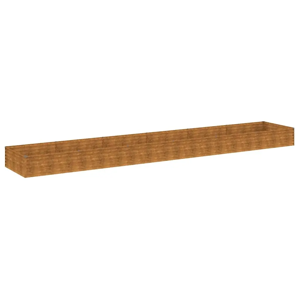 vidaXL Høybed 579x100x36 cm cortenstål