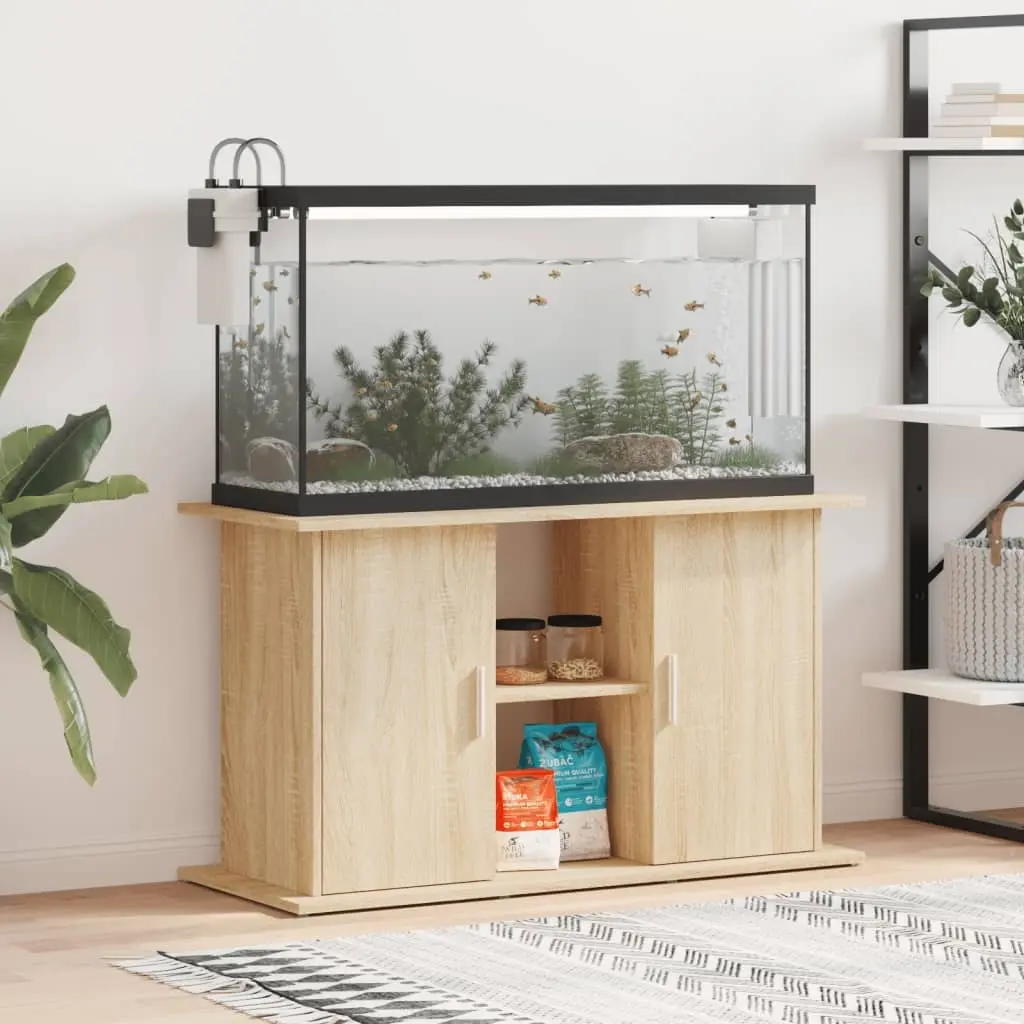 vidaXL Akvariestativ Sonoma eik 101x41x58 cm konstruert tre