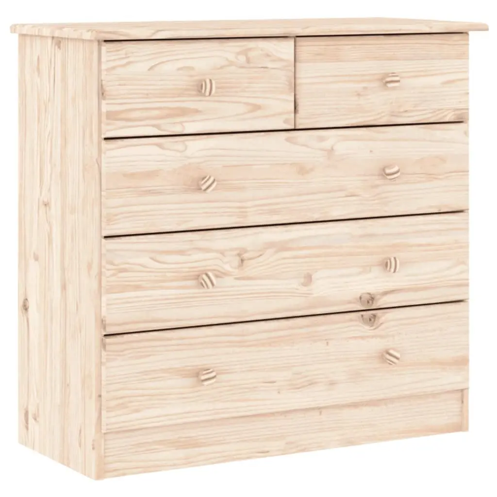 vidaXL Kommode ALTA 77x35x73 cm heltre furu
