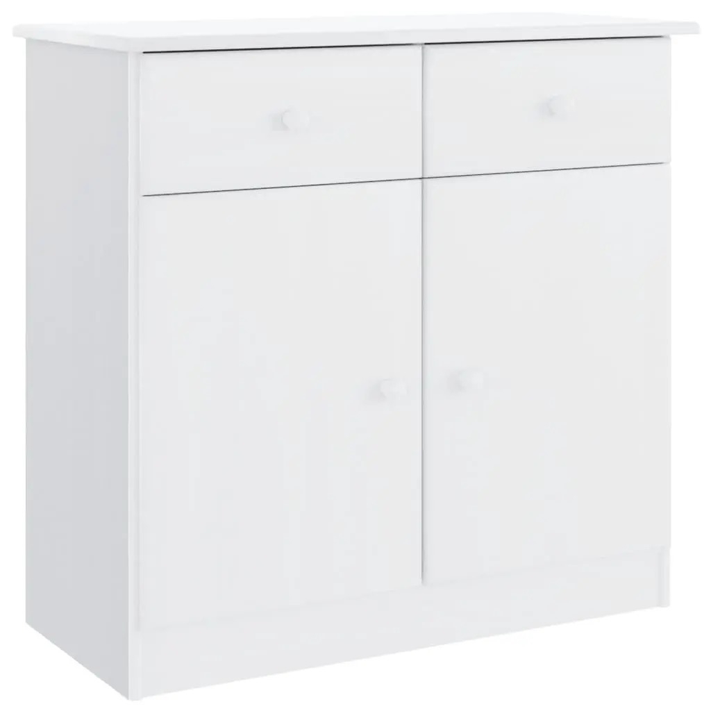 vidaXL Skjenk ALTA hvit 77x35x73 cm heltre furu
