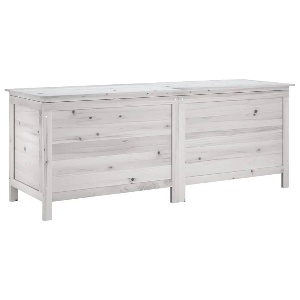 vidaXL Putekasse hvit 150x50x56,5 cm heltre gran